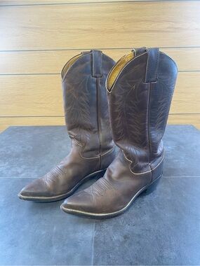 Justin Women’s Apache Matte Brown Leather Western Cowboy Boots Size 8.5 B